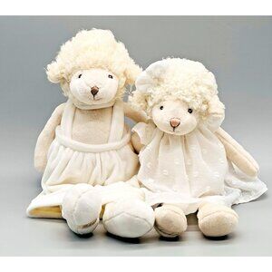 Bukowski Bears White Lamb Mack Molly Plush Stuffed Animal Lot of 2 TAGS